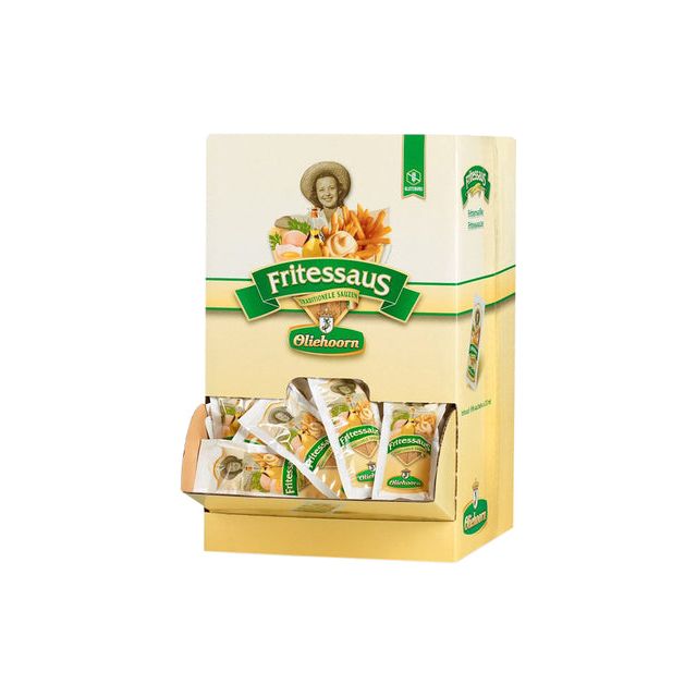 Oliehoorn - Fritess Sauce, 35% Gluten -frei, Box von 198 Beuteln von 20 ml