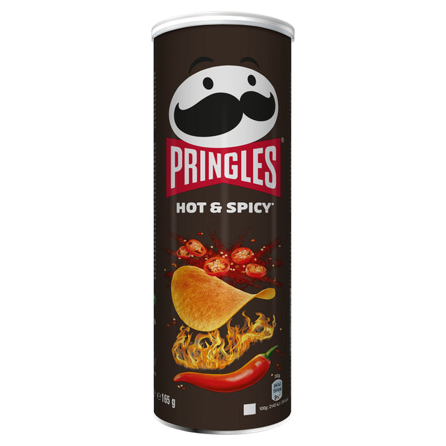 Pringles - Chips Heiße würzige 165gr | Röhre A 165 Gramm | 19 Stücke