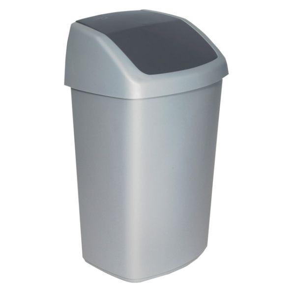 Curver - Waste bin Swing 50 liters silver | 3 pieces