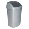 Curver -  Afvalbak  swing 50 liter zilver | 3 stuks