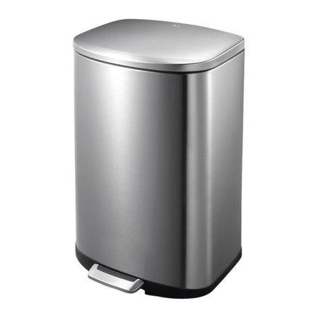 Eko - Pattumiera a pedale in acciaio inox da 50 litri