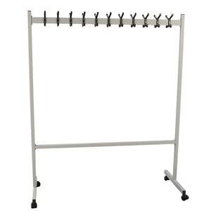 Vepa Bins - Mobile wardrobe rack 22 hooks silver