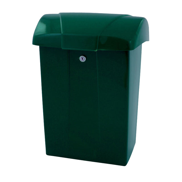 Vepa Bins - Briefkasten mit Klappe aus Kunststoff grün