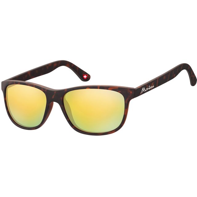 Montana -  Zonnebril  met geel glas mat turtle