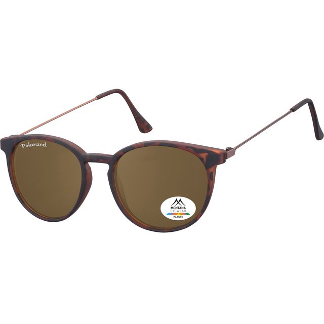Montana - Gafas de sol con cristal polar marrón mtl negro
