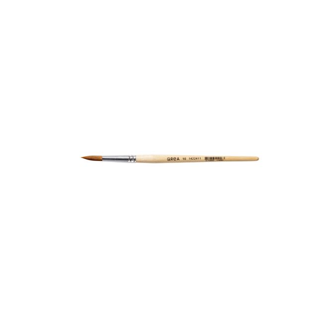 Qrea - Cepillo pelo sintético núm. 10 ancho 6,6 mm