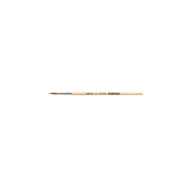 Qrea - Spazzola in pelo sintetico n. 6 larghezza 3,9 mm