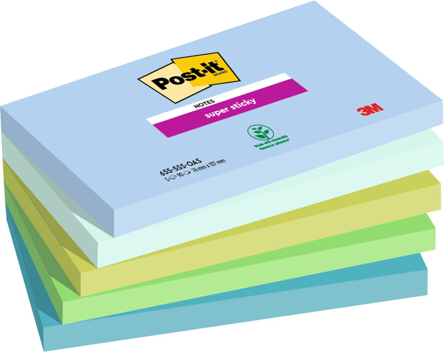 Post-it -  Memoblok 3m  655 76mmx127mm ss oasis | 12 stuks