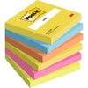 Post-it - Bloc mémo 3m 654 76x76mm couleurs énergétiques | 12 pièces