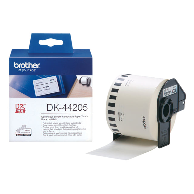 Brother -  Etiket  dk44205 doorlopend 62mm 30m wit | 3 stuks