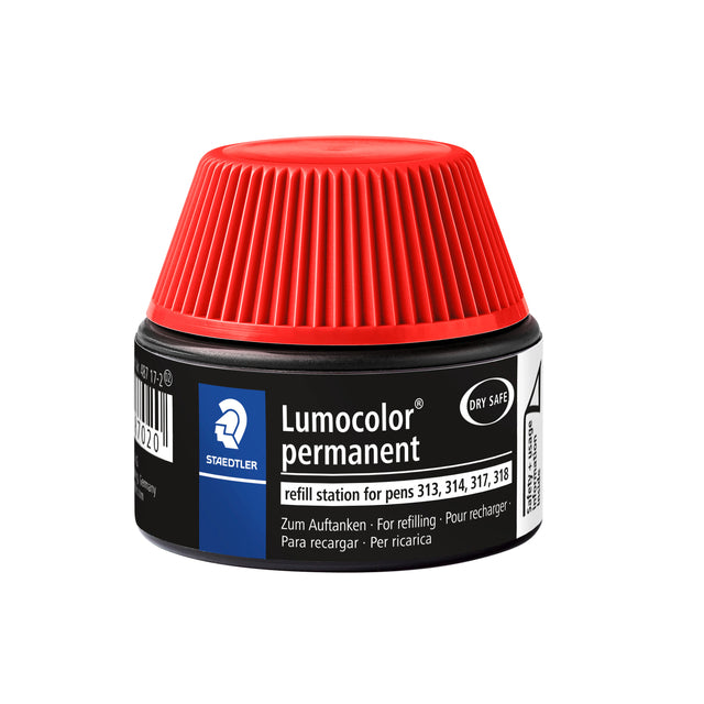 Staedtler - Filz -Tip -Füllung Lumocolor Permanent Rd | 15 Milliliter