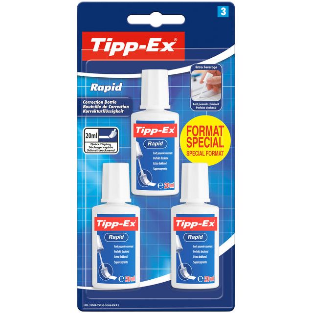 TIPP -EX - Fluide de correction 20 ml | Blister un 3 pièces