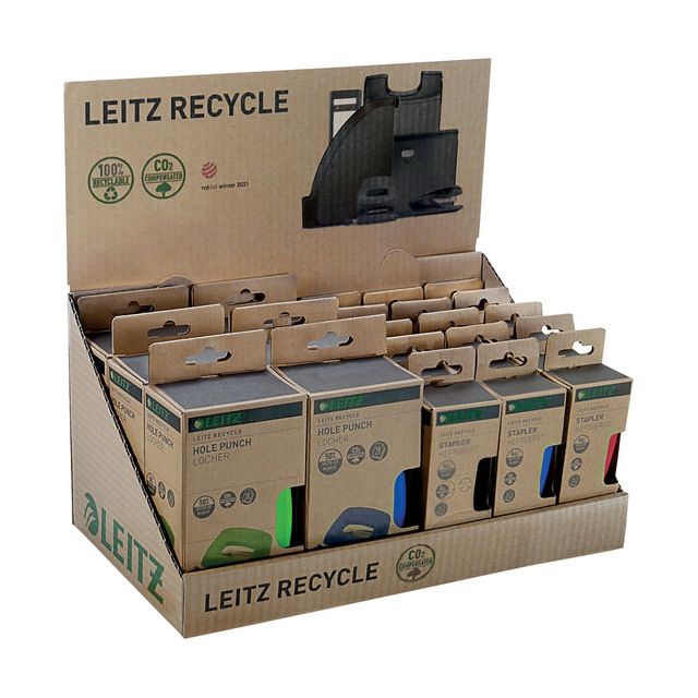 Leitz - Display leitz recycle bureauaccessoires 21st ass