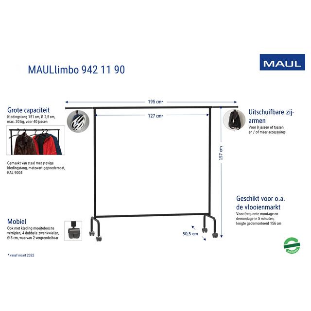 Maul - Gardeoberek Maul Limbo 156x126 (jusqu'à 220) x50cm Mob | 1 pièce