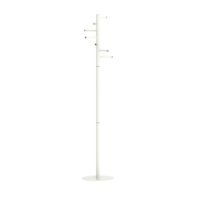 Maul - manteau en métal de calcul, hauteur 177 cm, 7 rails de suspension, Ral9010 blanc