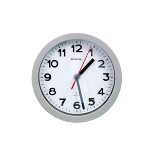 MAUL - Wanduhr Step RC Ø20x5cm Kunststoff silber/weiß