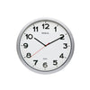 MAUL - Reloj de pared Step Quartz Ø40x5cm plástico plateado/blanco, giratorio silencioso