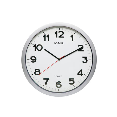 Maul -  Wandklok  step quartz ø40x5cm kunstst zil/wit