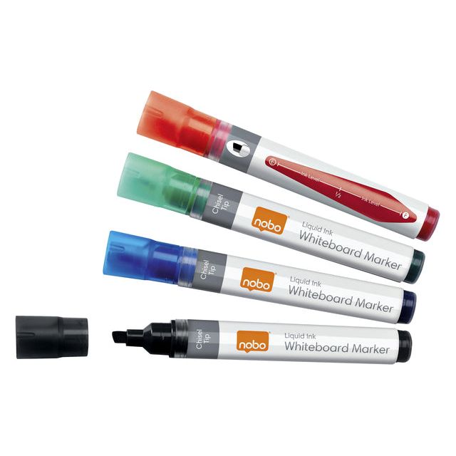 NOBO - FELT -TIP Pen Nobo Whiteboard Liquid Laggid Ass 4 mm