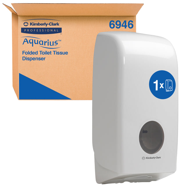 Aquarius KC - Dispenser aquarius 6946 toiletpap tissue vouw wit