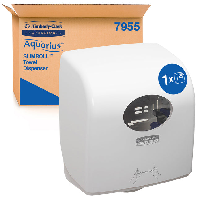 Kimberly Clark - Kimberly Clark handdoekroldispenser , voor navullingen Slimrol, kleur: wit