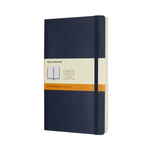 Moleskine - Cuaderno grande 130x210mm línea tapa blanda azul zafiro