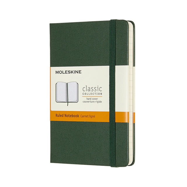 Moleskine - Carnet pochette 90x140mm line couverture rigide vert myrte