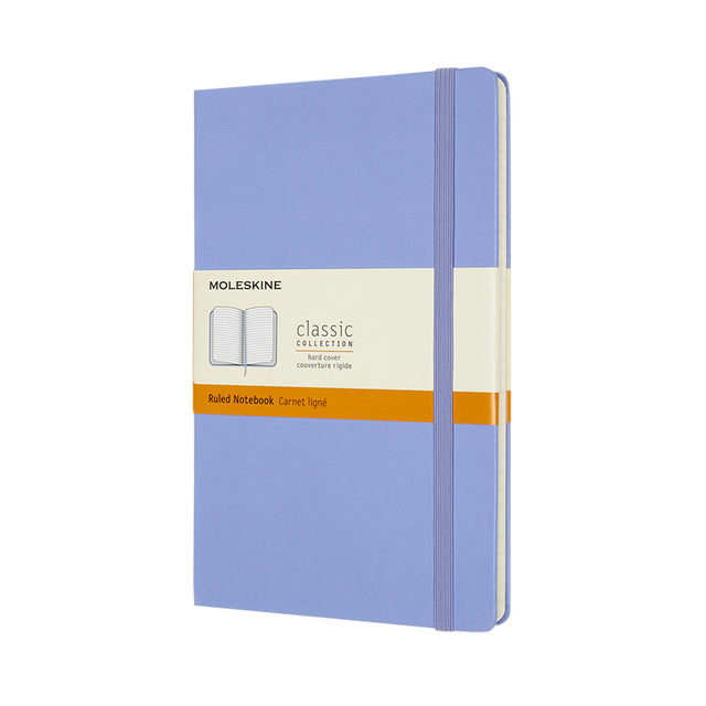 Moleskine - Cuaderno grande línea 130x210mm tapa dura azul hortensia