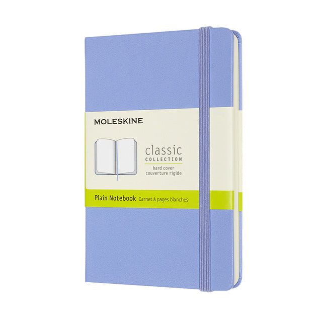Moleskine - Notebook pocket 90x140mm copertina rigida vuota blu ortensia