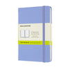 Moleskine – Notebooktasche 90 x 140 mm, blanko, fester Einband, Hortensienblau