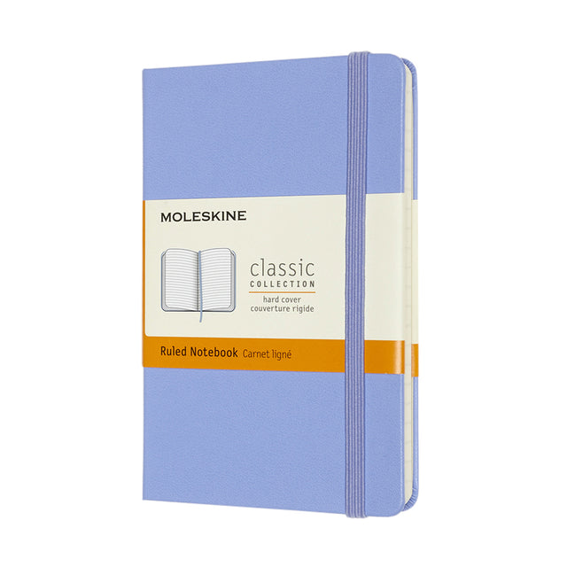 Moleskine - Notebook pocket 90x140mm linea copertina rigida blu ortensia