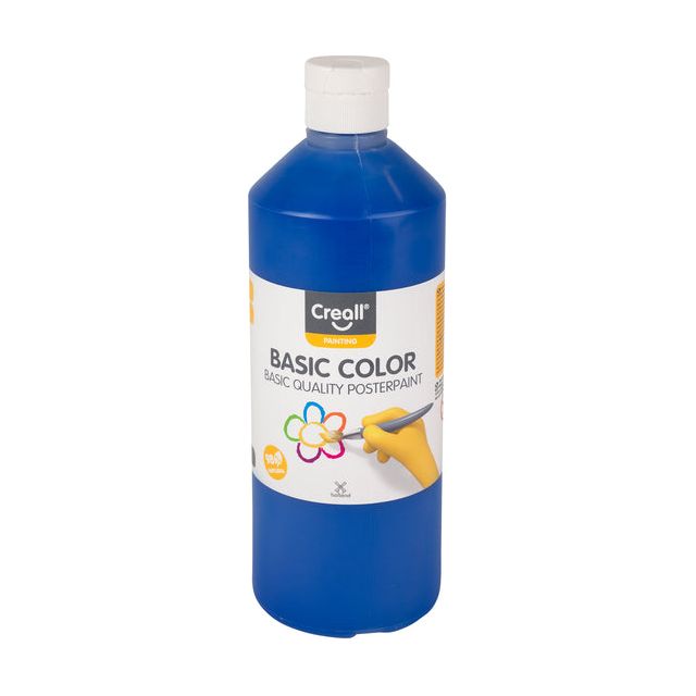 Creall - Plakkaatverf basic 11 donkerblauw 500ml | 6 stuks