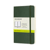 Moleskine – Notebooktasche 90 x 140 mm, blanko, weicher Einband, Myrtengrün