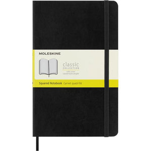 Moleskine - Cuaderno grande 130x210mm diamante 5x5mm tapa blanda negro