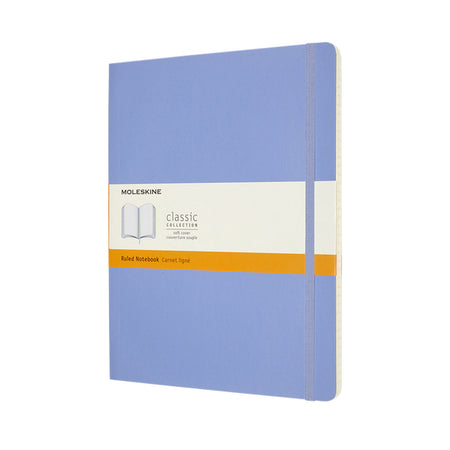 Moleskine - Notebook XL 190x250mm línea tapa blanda azul hortensia