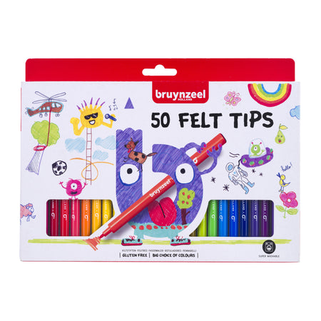 Bruynzeel -  Viltstift  kids assorti 50 stuks