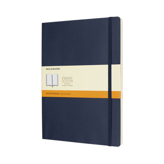 Moleskine - Notebook XL 190x250mm line soft cover sapphire blue