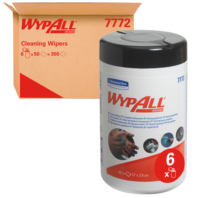 WYPALL - Tissu de nettoyage 7772 Imprégné 50vel | Box a 6 pot