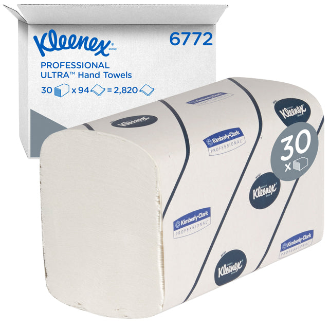 Kleenex - Handdoek kleenex 6772 ultra i-vouw 2-laags wit