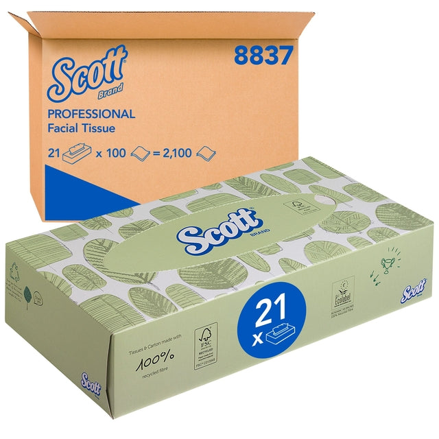 Scott - Tissues faciaux 8837 2 -LAAGS Standard White | 1 pièce