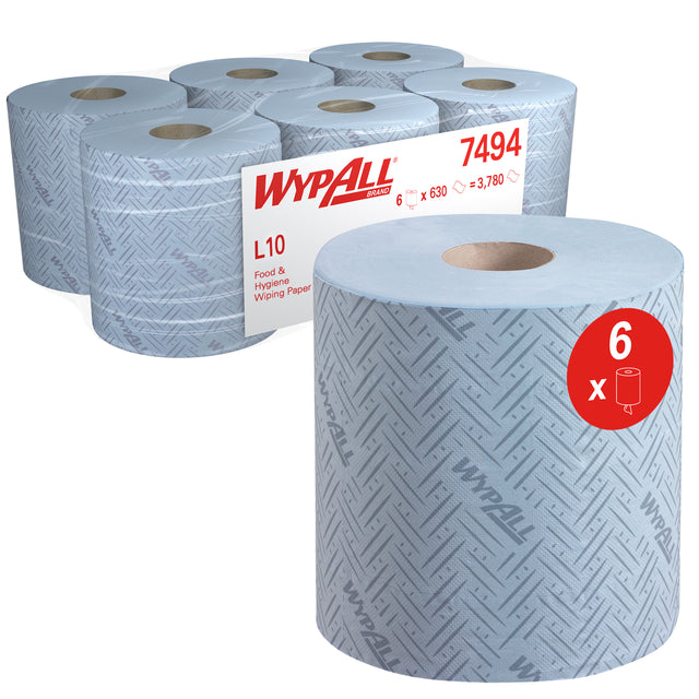 Wypall - Poetsrol 7494 L10 1 -LAAGS 239M 630VEL BLW | Box a 6 rouleau