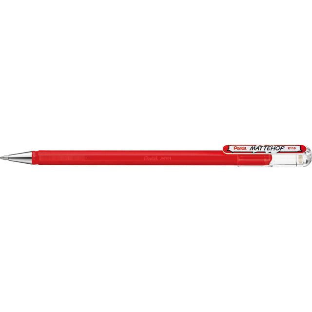 Pentel - Gelschrijver pentel k110 mattehop m rood