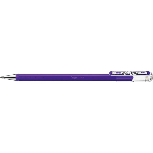 Pentel - Gelschrijver pentel k110 mattehop m violet