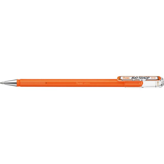 Pentel - Gelschrijver pentel k110 mattehop m oranje