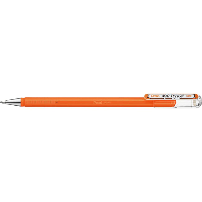 Pentel - Gel writer k110 mattehop m orange | 12 pieces
