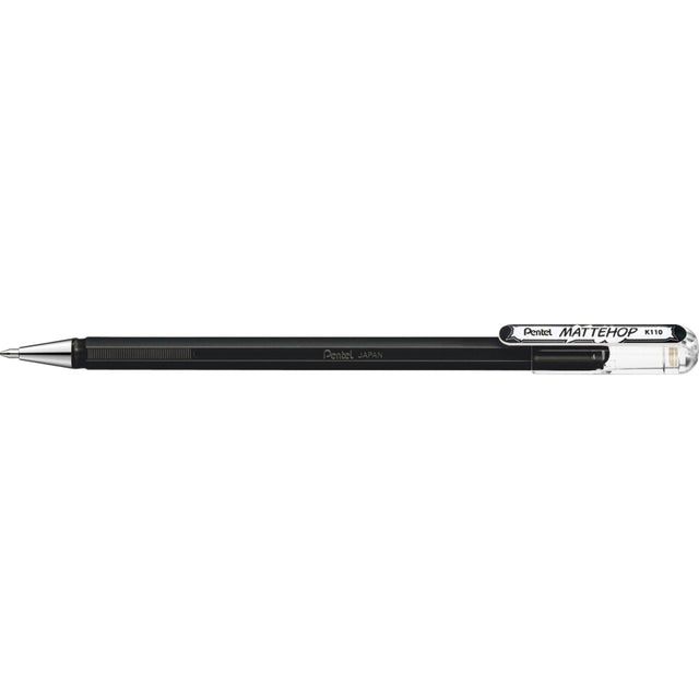 Pentel - Gelschrijver pentel k110 mattehop m zwart