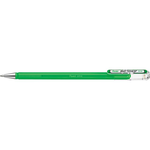 Pentel - Gelschrijver pentel k110 mattehop m groen