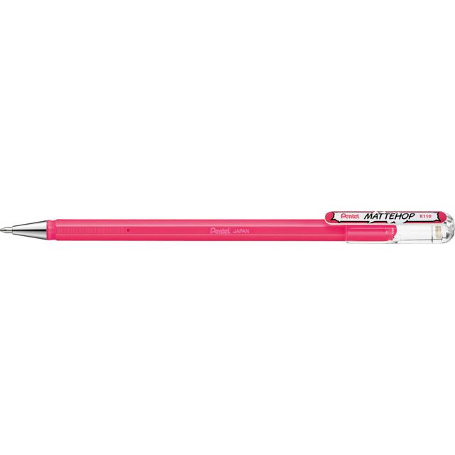 Pentel - Gelshrip Pentel K110 Mattehop M Pink | 12 Stücke