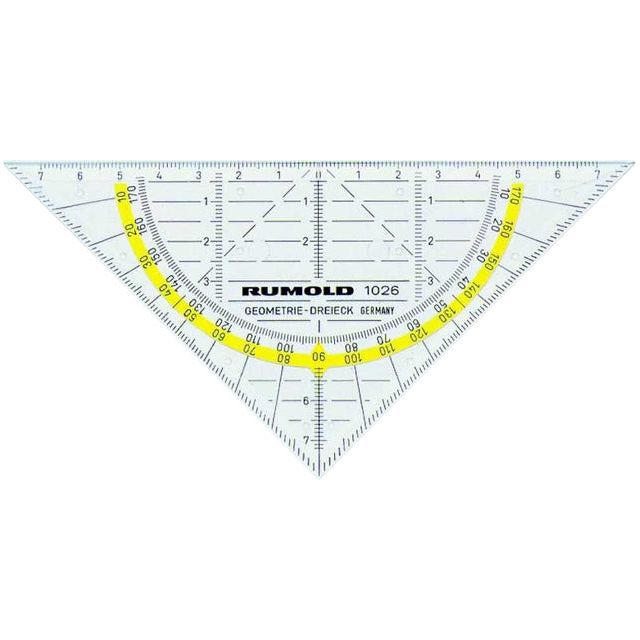 Rumold - Geodriehoek 1026 160mm transparant | 10 stuks