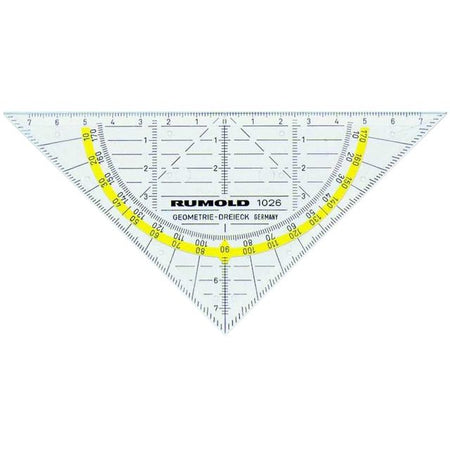 Rumold -  Geodriehoek 1026 160mm transparant